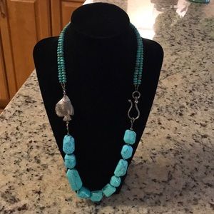 Gorgeous custom necklace in turquoise color